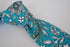 turquoise teal paisley cotton design with floral design